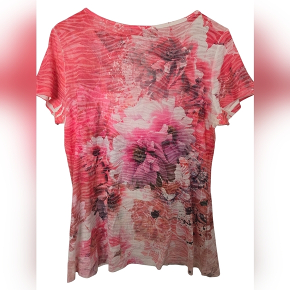 NWOT Dress Barn Floral Bedazzled Blouse Size Xl - Picture 2 of 4